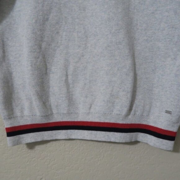 Tommy Hilfiger Gray Embroidered Script Sweater Crewneck Lounge Pullover Sm - Picture 3 of 12